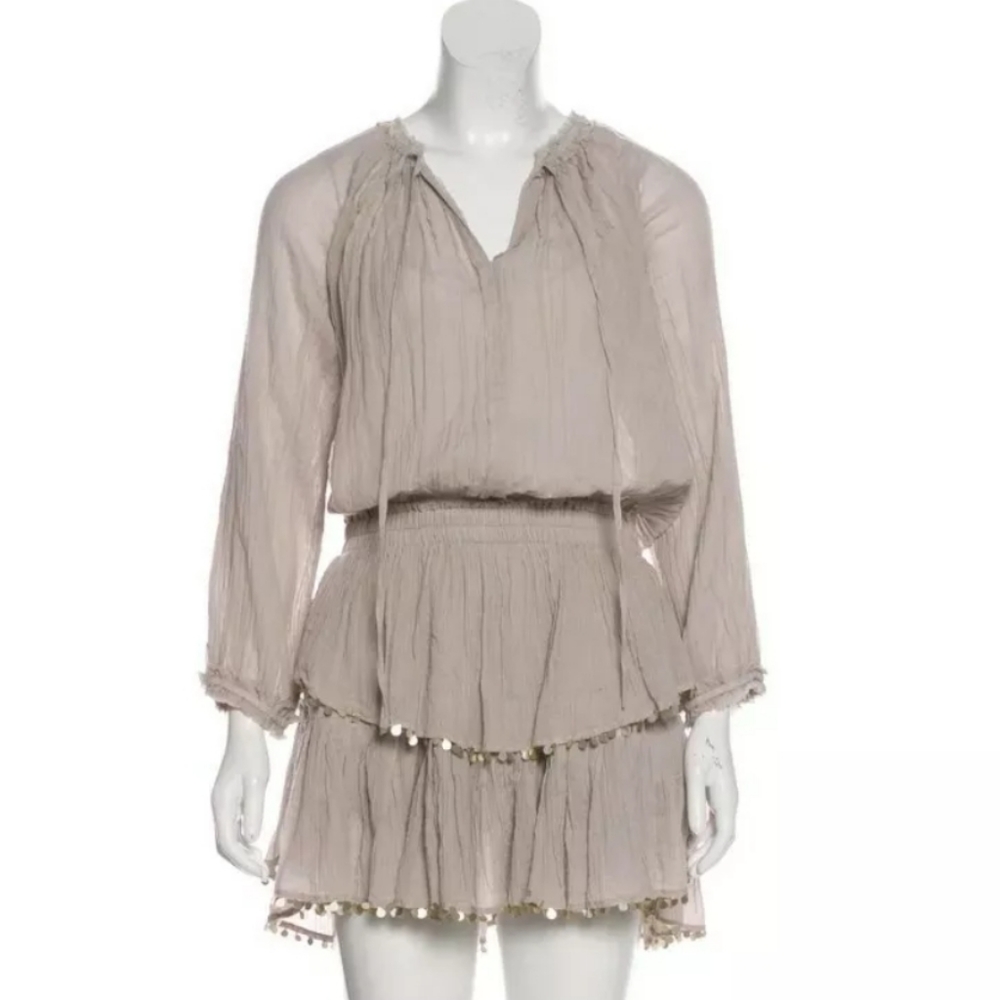 Loveshackfancy Mini Gray Dress Size 1 Small